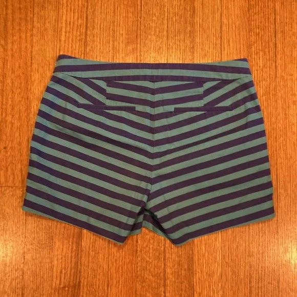 J. Crew Striped Blue and Green Shorts Size 6 - Picture 7 of 11